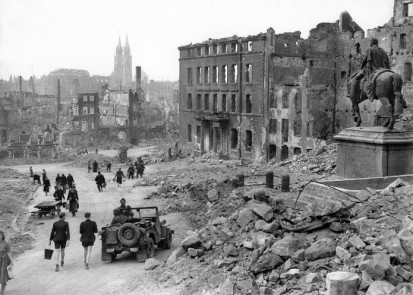 Much of Nuremberg was in ruins after the war, n.d. Source: https://fineartamerica.com/featured/nuremberg-germany-in-ruins-1945-david-lee-guss.html